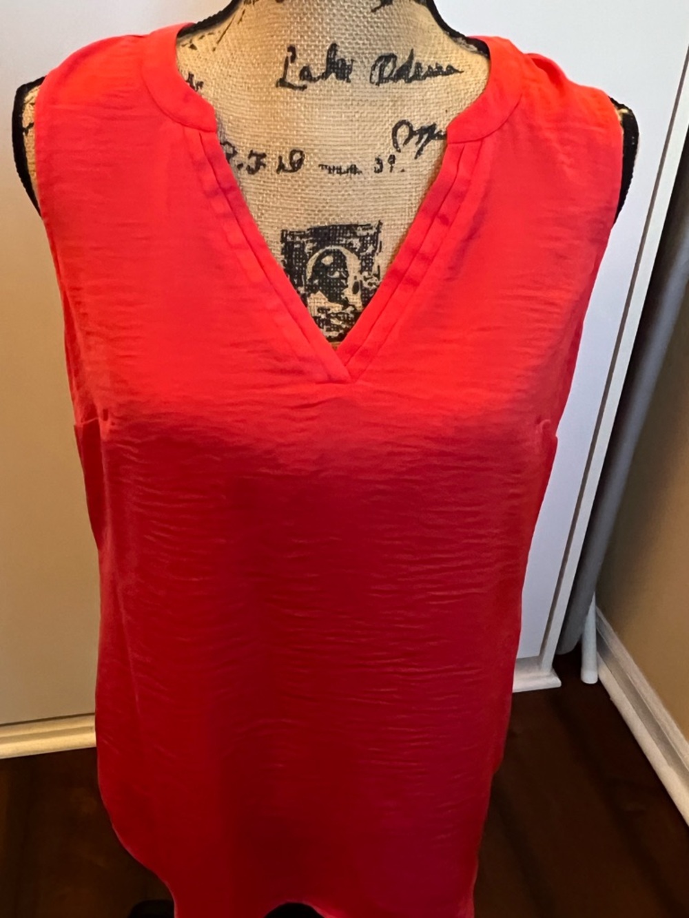Cabi Sleeveless Blouse Style #5364 V Neck Rose